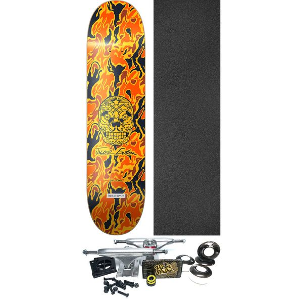 The Heart Supply Skateboards Jagger Eaton Desert Skull Camo Skateboard Deck - 8" x 32" - Complete Skateboard Bundle